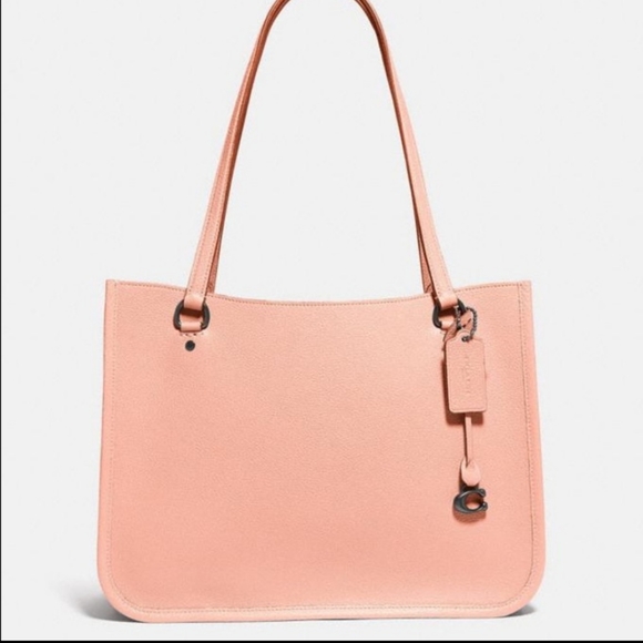 Coach Handbags - Coach Pebbled Leather Tyler Carryall Tote  Shoulder Bag Purse Faded Blus…